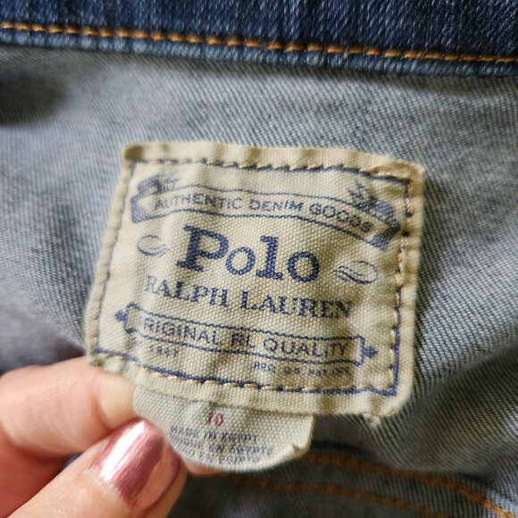 Classic Western Americana Polo Ralph Lauren Size 10 (kids) Denim Jacket - Picture 4 of 5